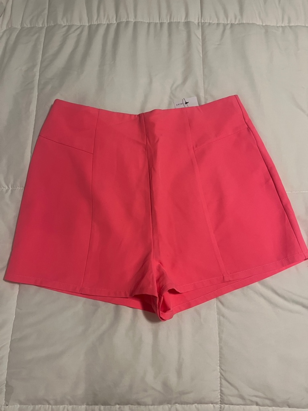 Akira Women's Hot Pink High-Waist Tailored Shorts